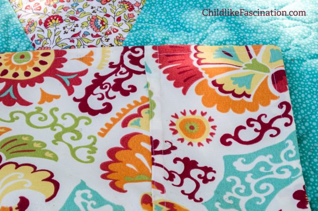 Outdoor home decor fabric backing to keep this quilt strong on the beach, patio or on a picnic