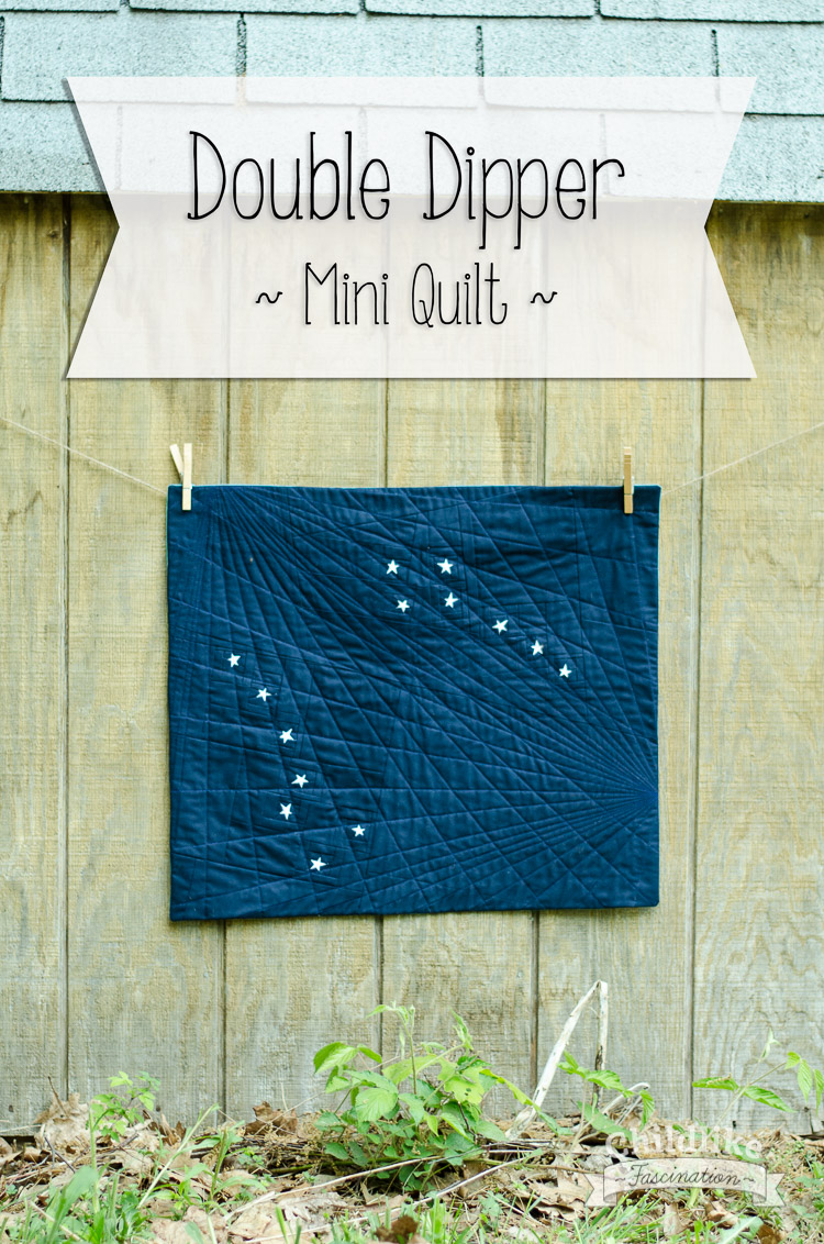 Double Dipper - Star Mini Quilt by Terri Ann from Childlike Fascination with tiny 1in stars!