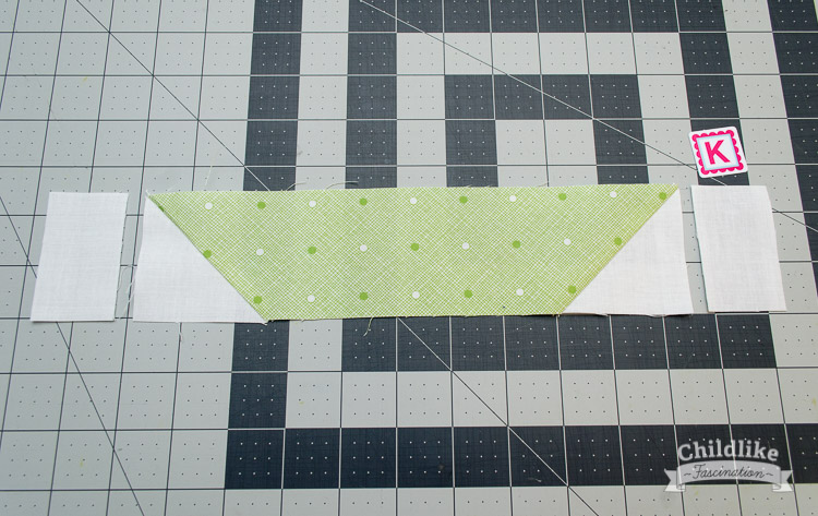 Sew rectangles to sides of hull